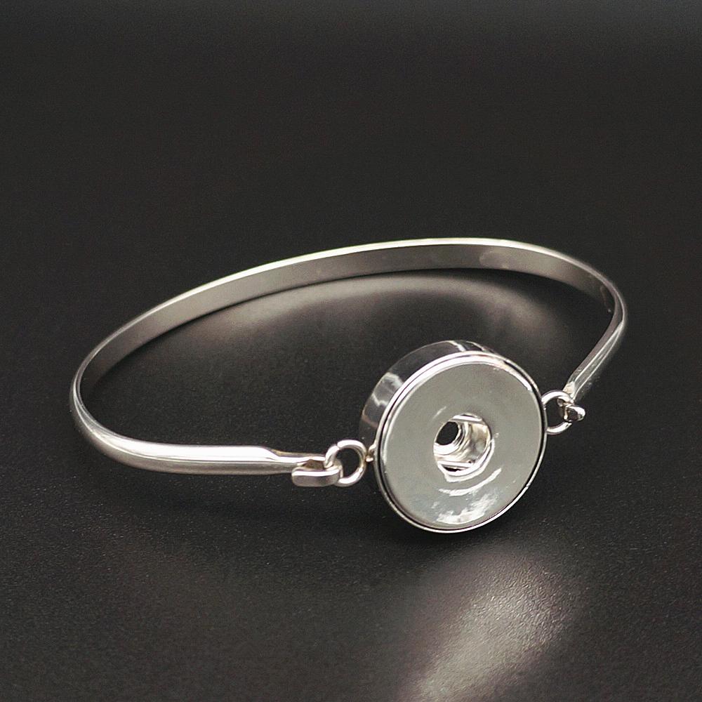 new high quality charm metal snap bracelets bangles for women fit 18mm button snap jewelry