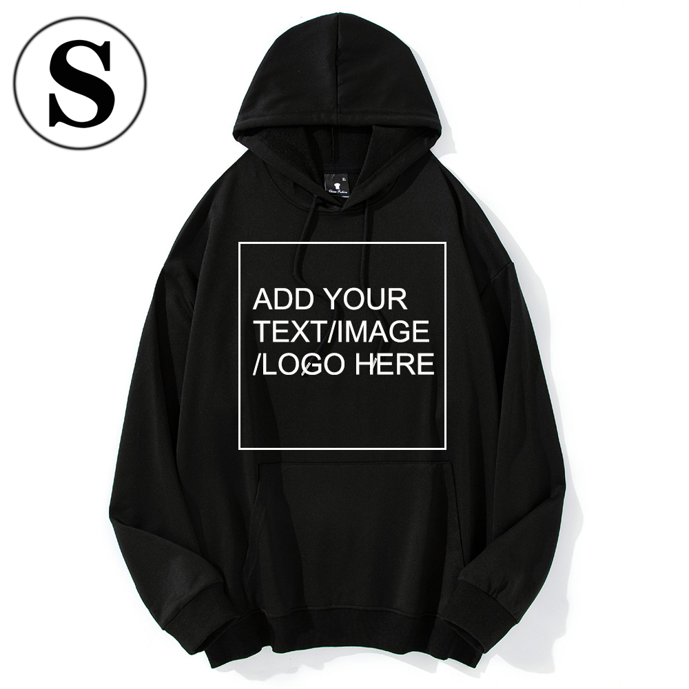 SIZE:S Custom Hoodies for Men/ Women Picture Photo Logo Name Design Your Own Personalized Sweatshirts