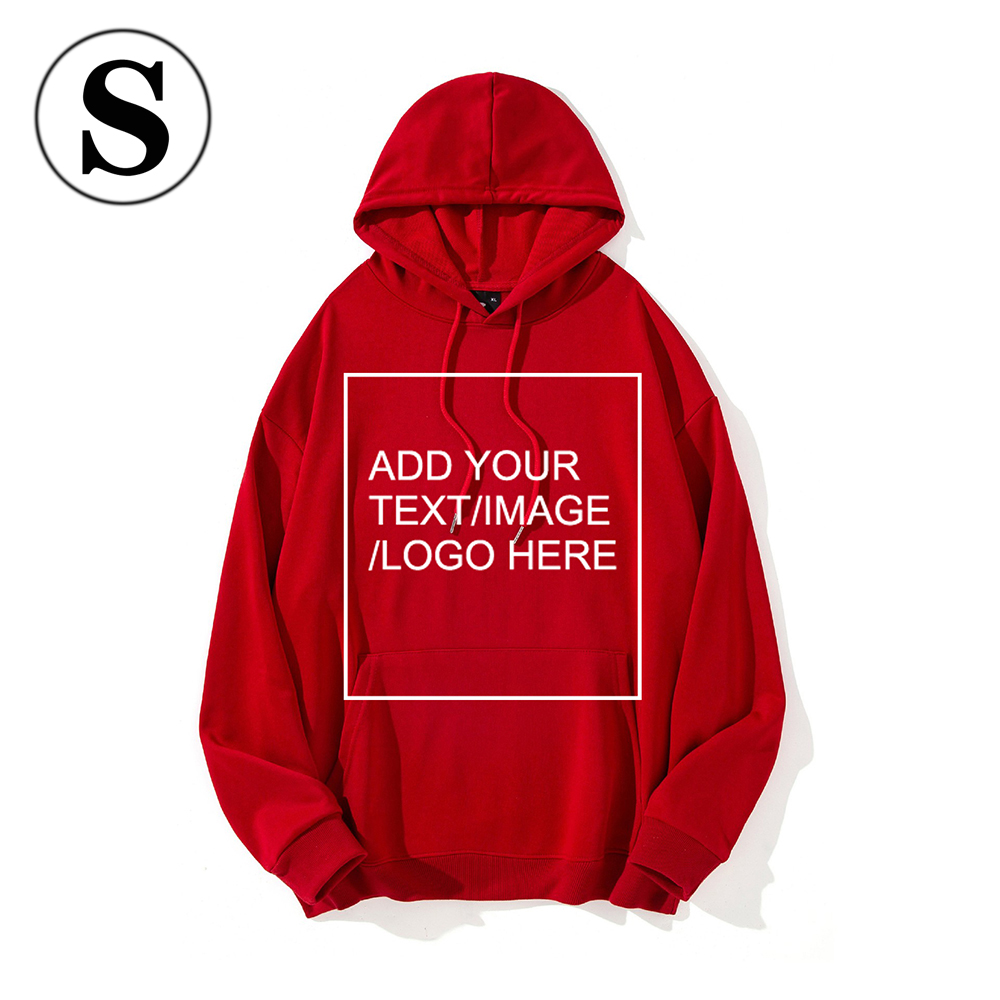 SIZE:S Custom Hoodies for Men/ Women Picture Photo Logo Name Design Your Own Personalized Sweatshirts