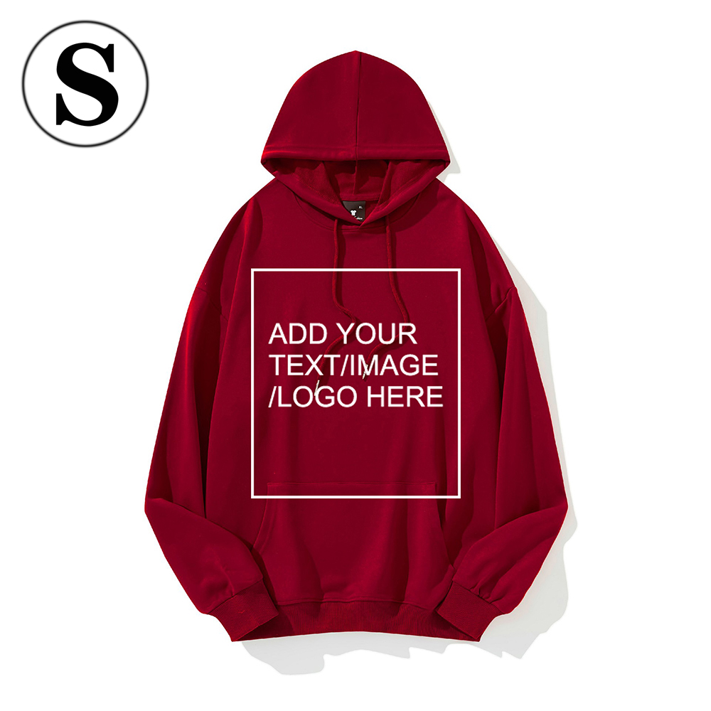 SIZE:S Custom Hoodies for Men/ Women Picture Photo Logo Name Design Your Own Personalized Sweatshirts