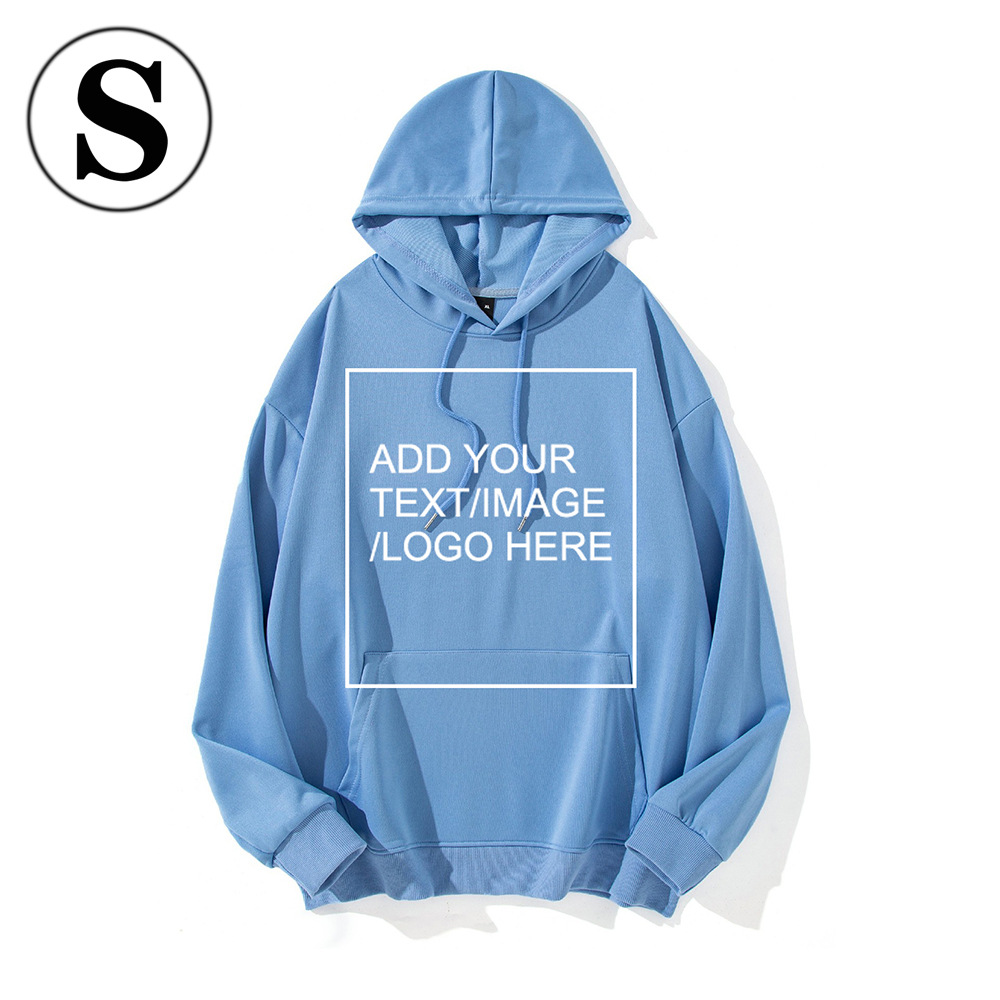 SIZE:S Custom Hoodies for Men/ Women Picture Photo Logo Name Design Your Own Personalized Sweatshirts