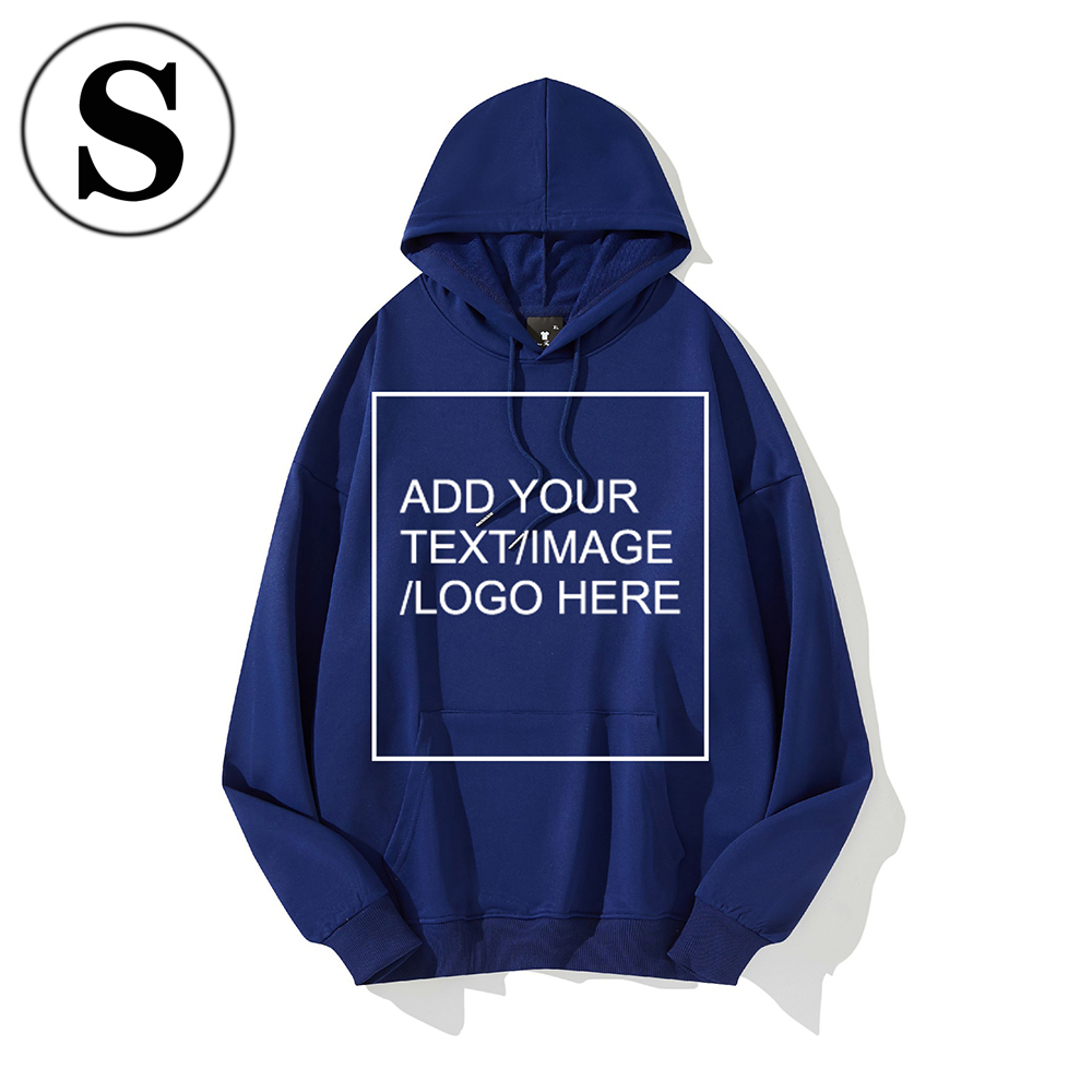 SIZE:S Custom Hoodies for Men/ Women Picture Photo Logo Name Design Your Own Personalized Sweatshirts