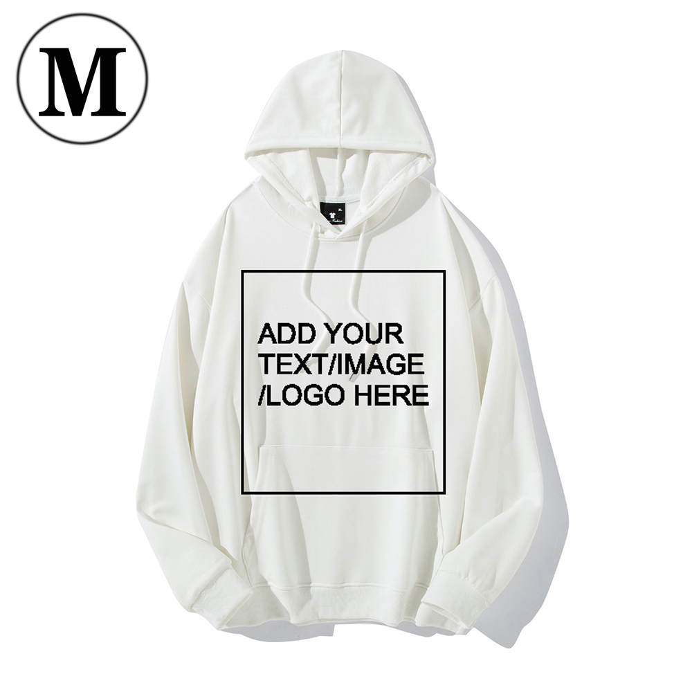 SIZE:M Custom Hoodies for Men/ Women Picture Photo Logo Name Design Your Own Personalized Sweatshirts