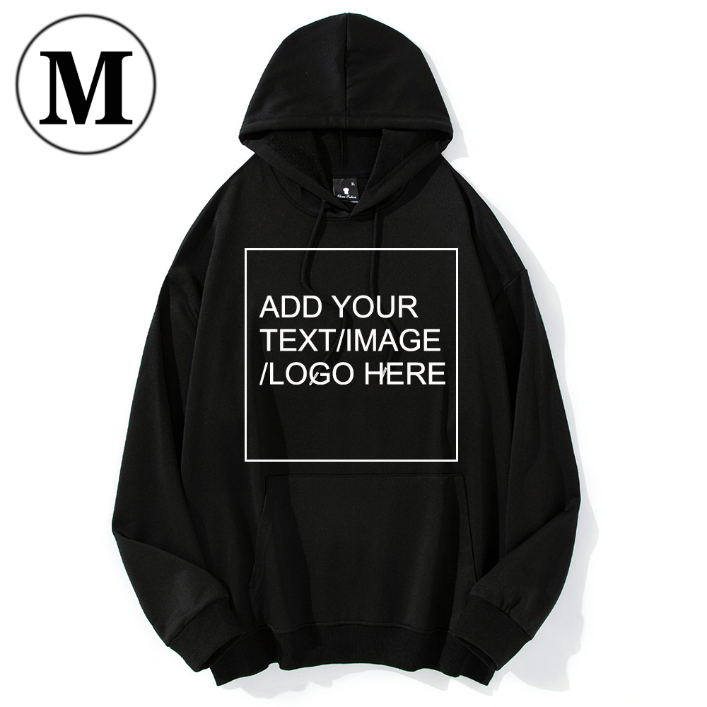 SIZE:M Custom Hoodies for Men/ Women Picture Photo Logo Name Design Your Own Personalized Sweatshirts