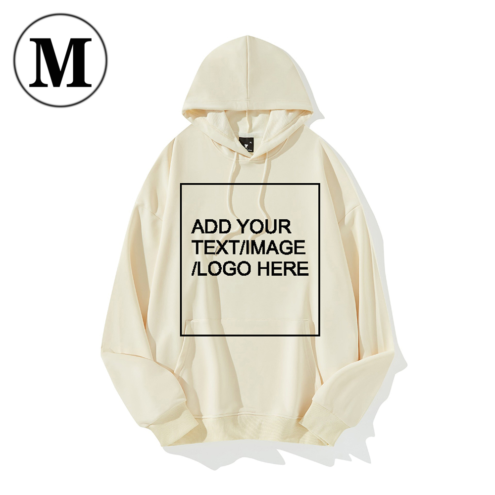 SIZE:M Custom Hoodies for Men/ Women Picture Photo Logo Name Design Your Own Personalized Sweatshirts