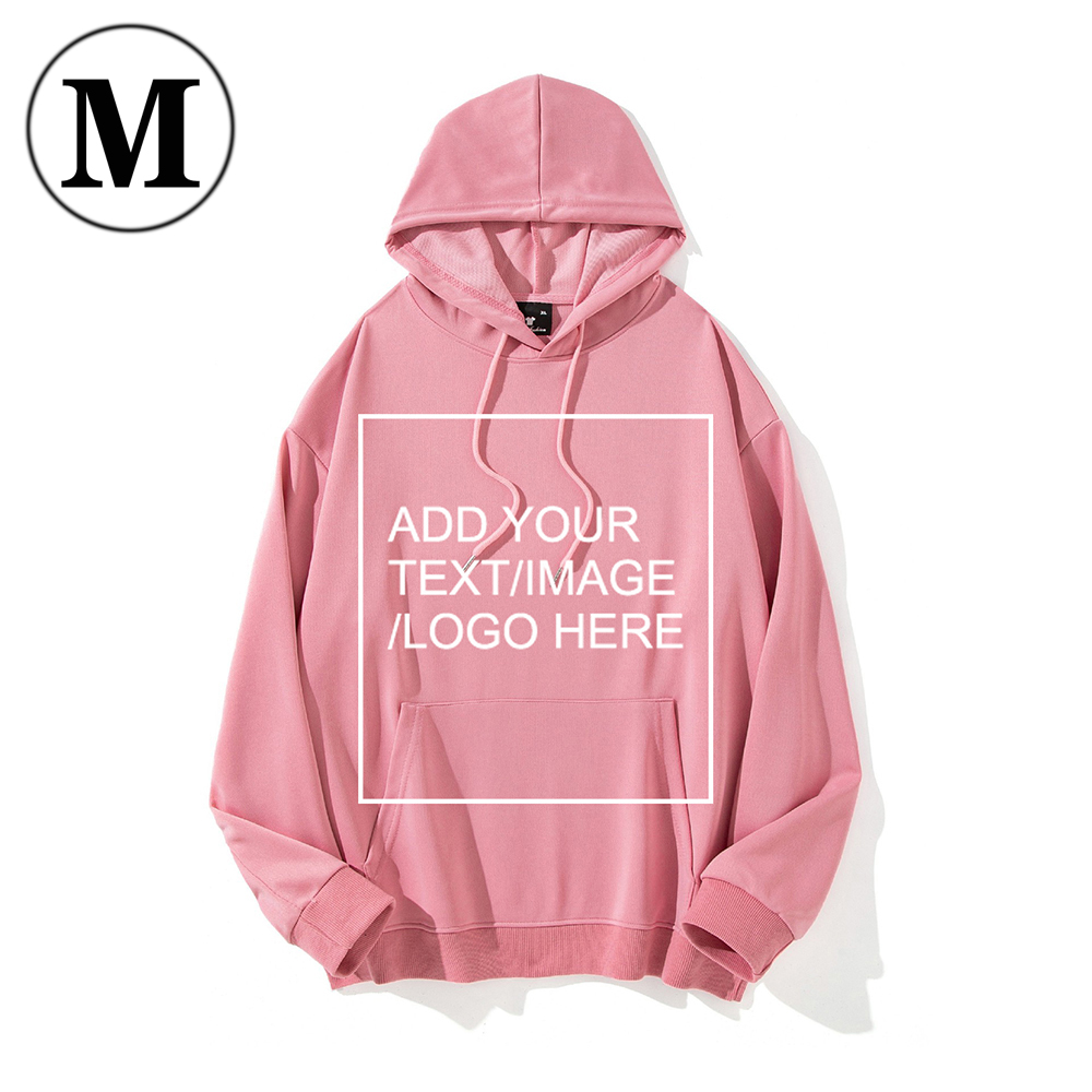 SIZE:M Custom Hoodies for Men/ Women Picture Photo Logo Name Design Your Own Personalized Sweatshirts