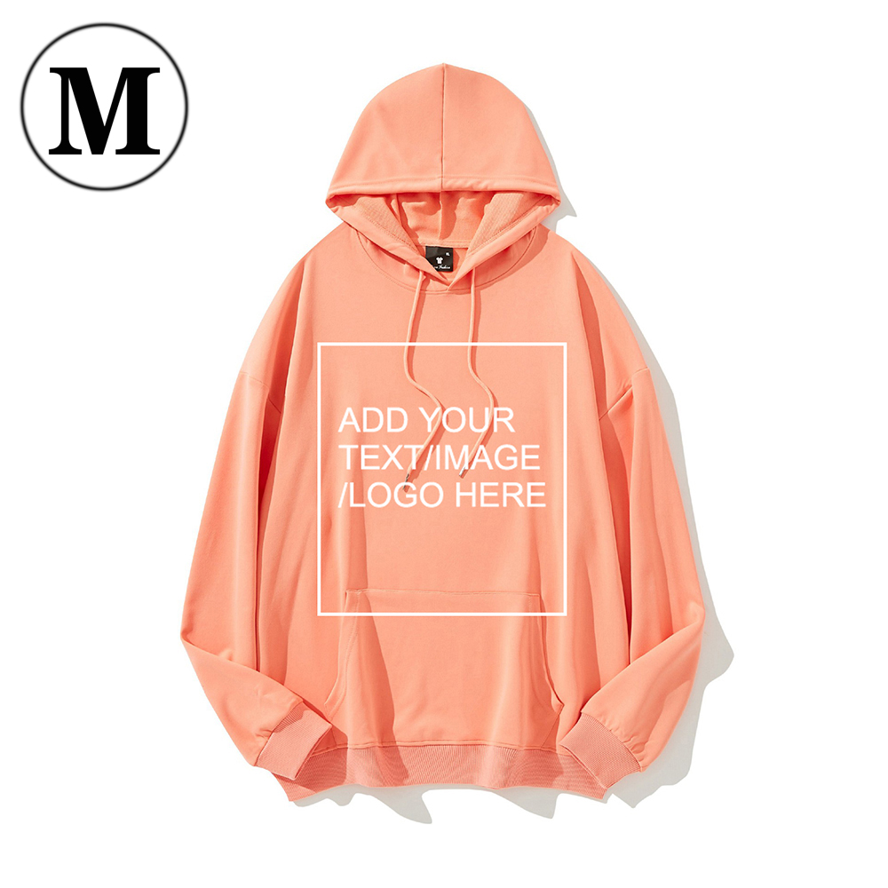 SIZE:M Custom Hoodies for Men/ Women Picture Photo Logo Name Design Your Own Personalized Sweatshirts