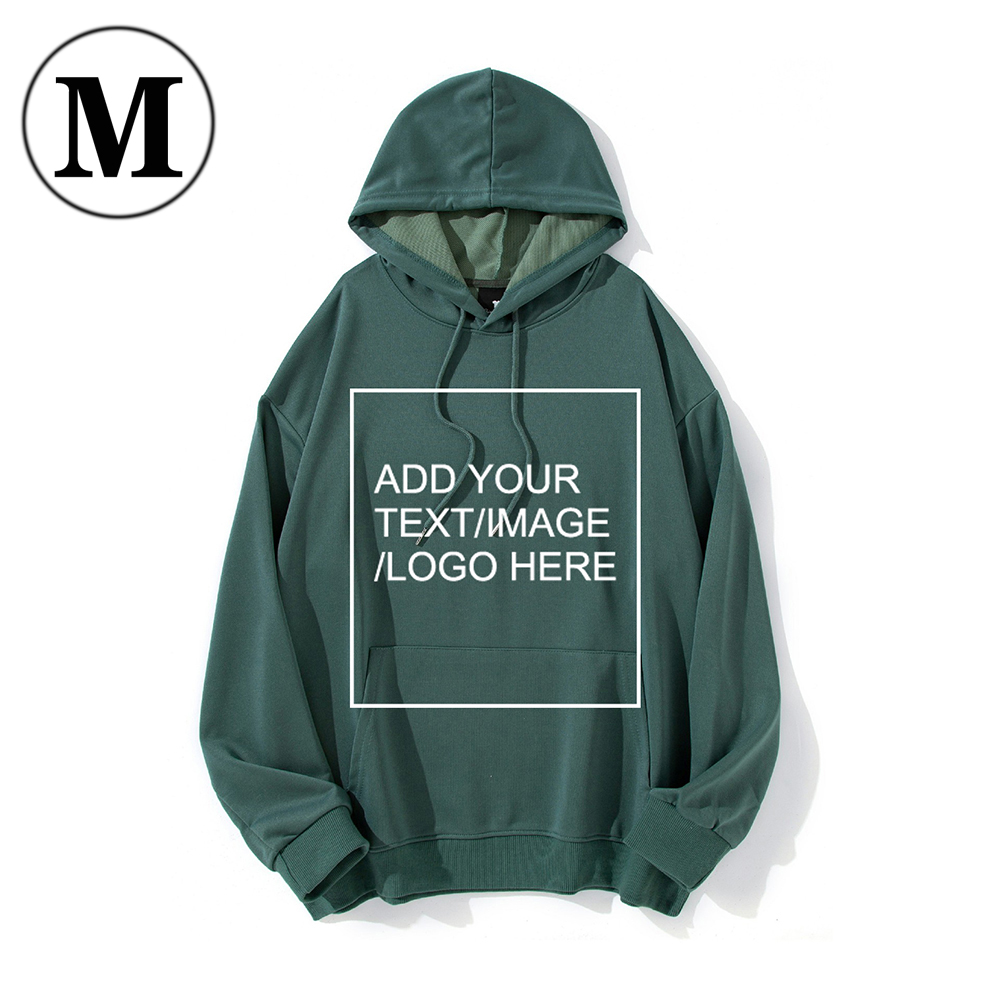 SIZE:M Custom Hoodies for Men/ Women Picture Photo Logo Name Design Your Own Personalized Sweatshirts