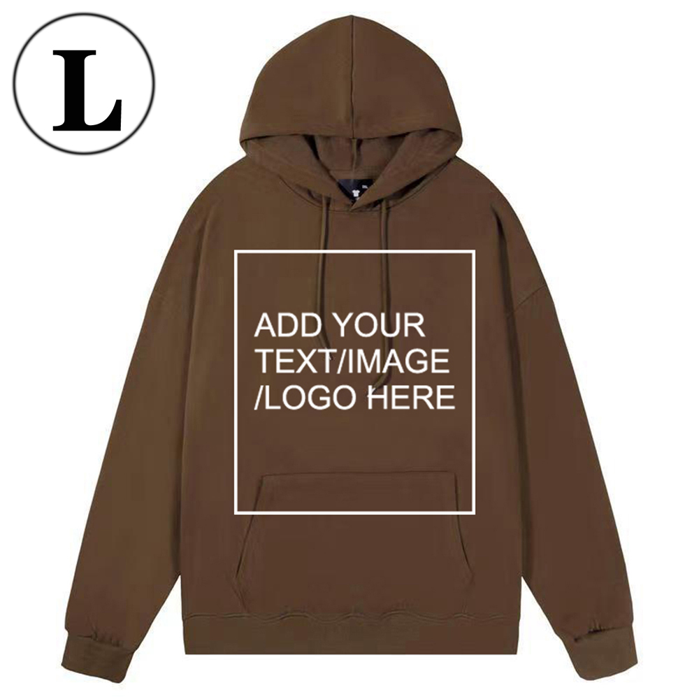 SIZE:L Custom Hoodies for Men/ Women Picture Photo Logo Name Design Your Own Personalized Sweatshirts