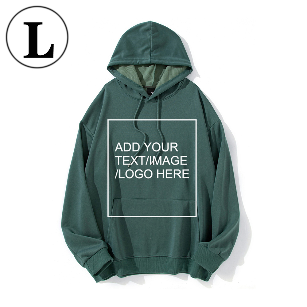 SIZE:L Custom Hoodies for Men/ Women Picture Photo Logo Name Design Your Own Personalized Sweatshirts