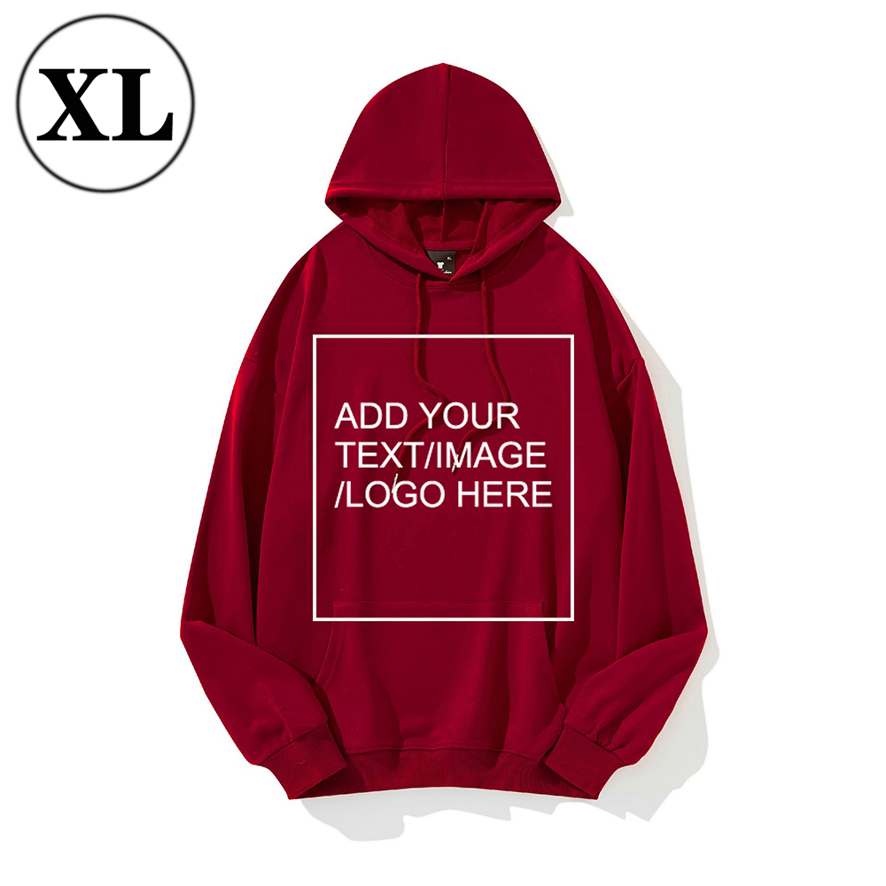 SIZE:XL Custom Hoodies for Men/ Women Picture Photo Logo Name Design Your Own Personalized Sweatshirts