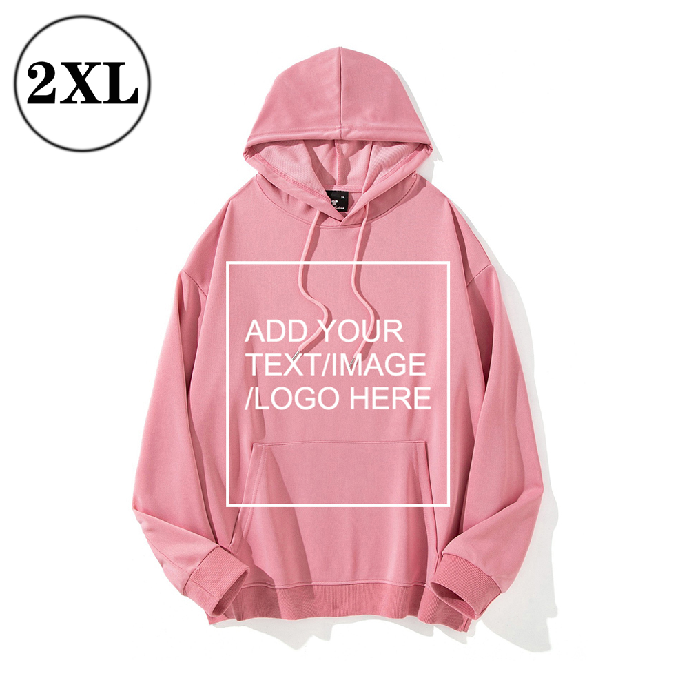 SIZE:2XL Custom Hoodies for Men/ Women Picture Photo Logo Name Design Your Own Personalized Sweatshirts