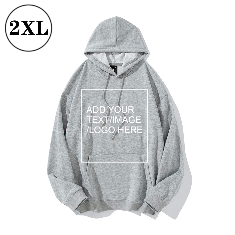 SIZE:2XL Custom Hoodies for Men/ Women Picture Photo Logo Name Design Your Own Personalized Sweatshirts