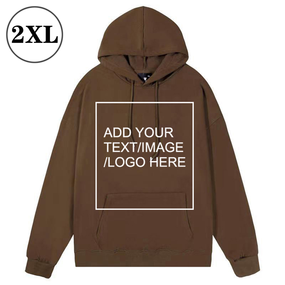 SIZE:2XL Custom Hoodies for Men/ Women Picture Photo Logo Name Design Your Own Personalized Sweatshirts