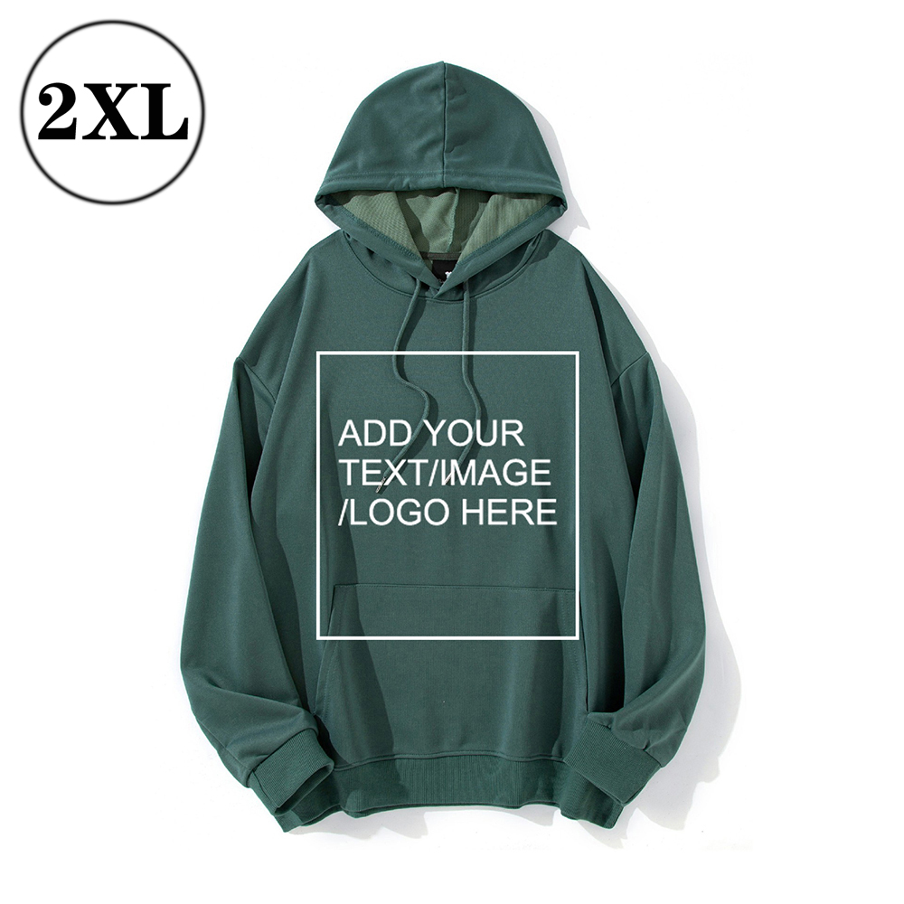 SIZE:2XL Custom Hoodies for Men/ Women Picture Photo Logo Name Design Your Own Personalized Sweatshirts