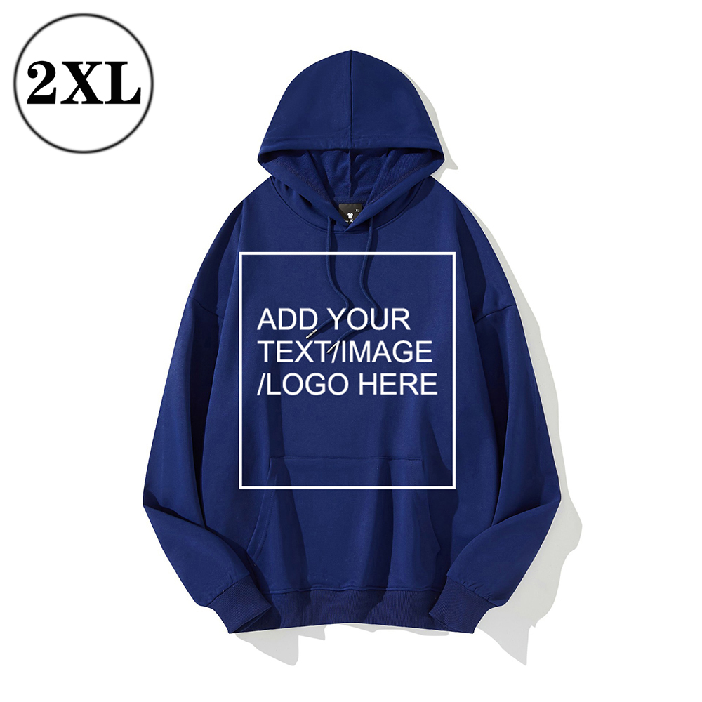 SIZE:2XL Custom Hoodies for Men/ Women Picture Photo Logo Name Design Your Own Personalized Sweatshirts