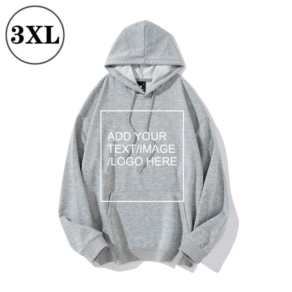 SIZE:3XL Custom Hoodies for Men/ Women Picture Photo Logo Name Design Your Own Personalized Sweatshirts