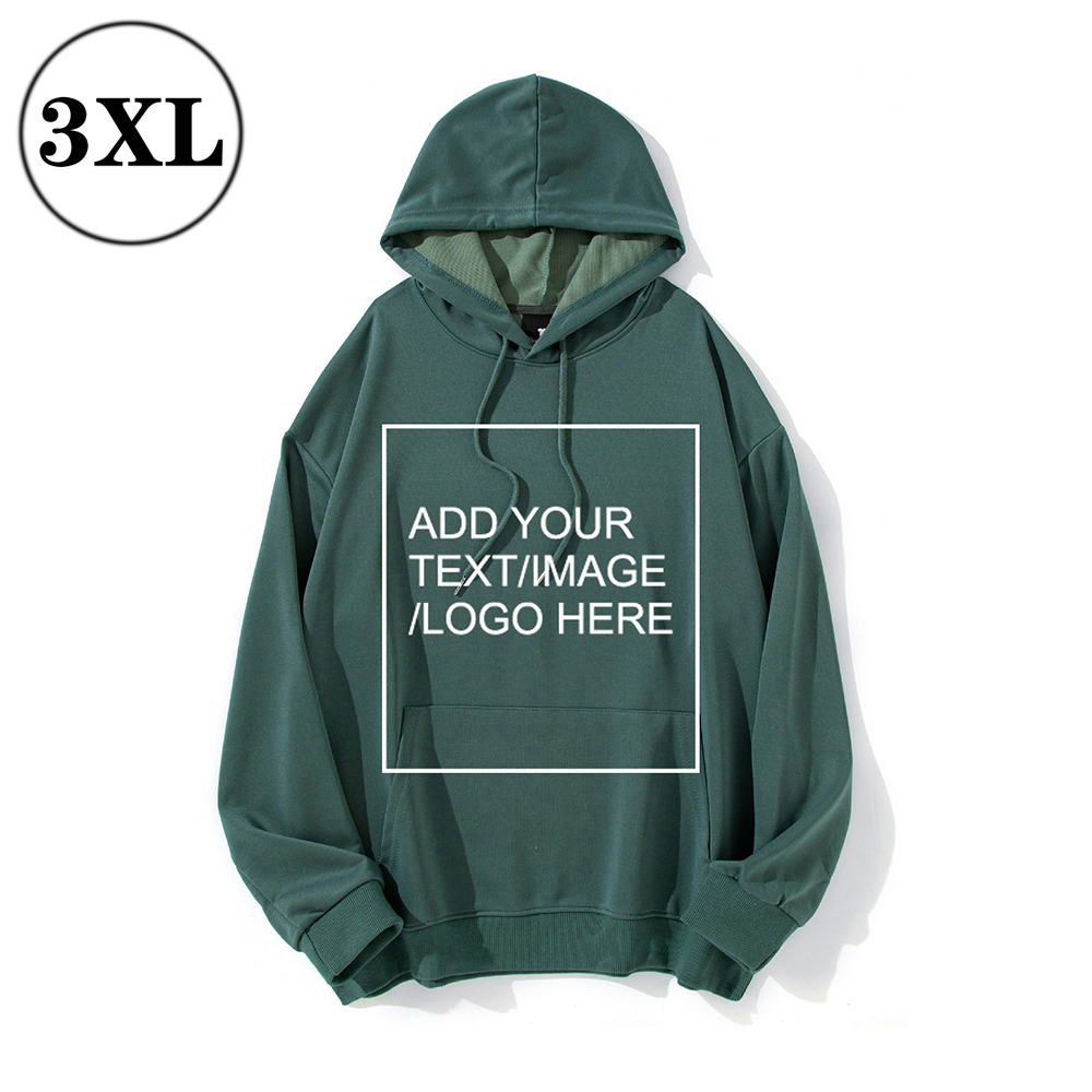 SIZE:3XL Custom Hoodies for Men/ Women Picture Photo Logo Name Design Your Own Personalized Sweatshirts