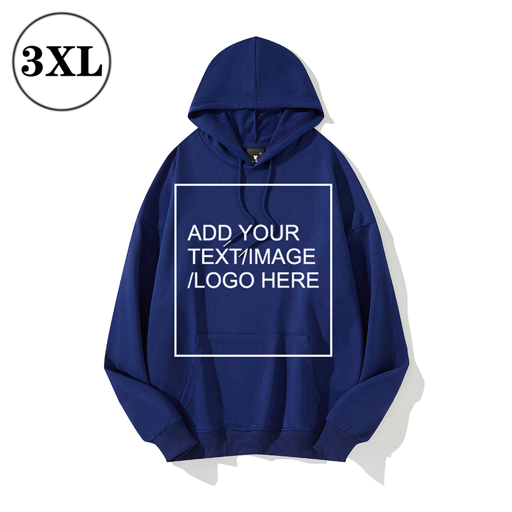 SIZE:3XL Custom Hoodies for Men/ Women Picture Photo Logo Name Design Your Own Personalized Sweatshirts