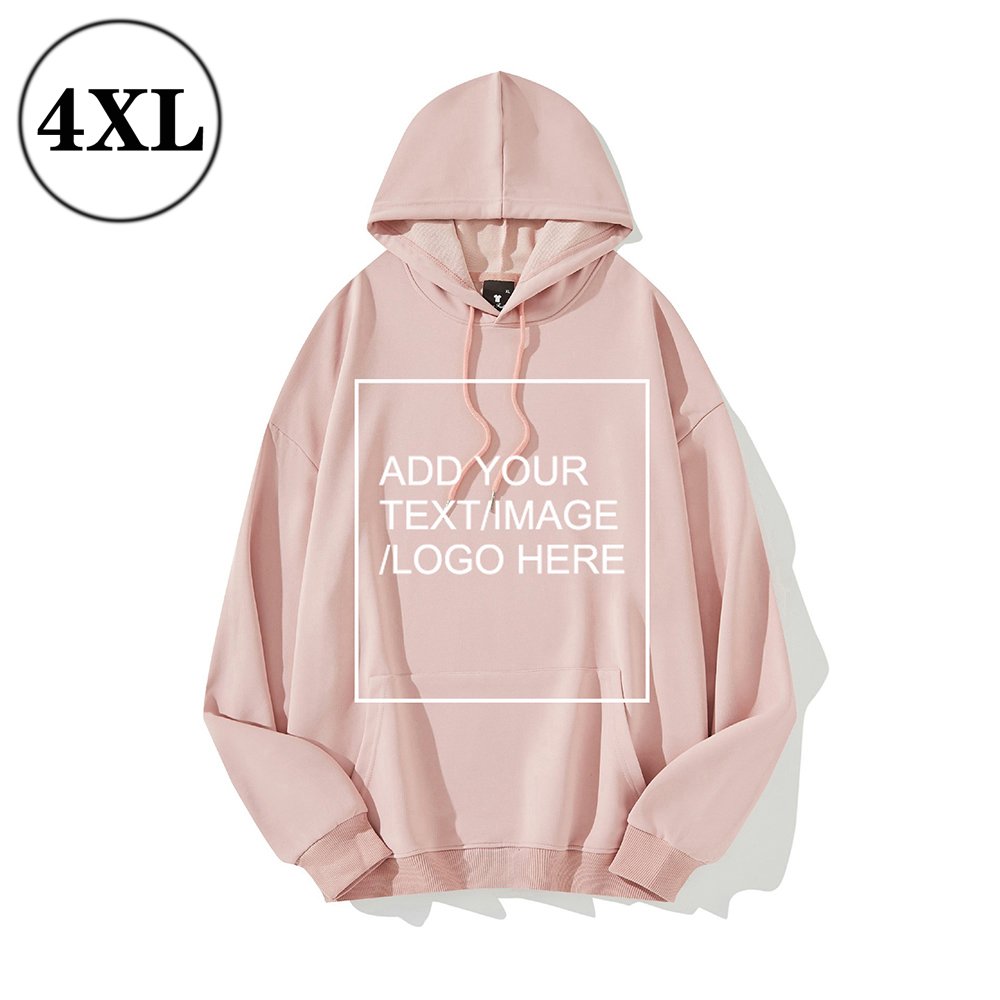 SIZE:4XL Custom Hoodies for Men/ Women Picture Photo Logo Name Design Your Own Personalized Sweatshirts