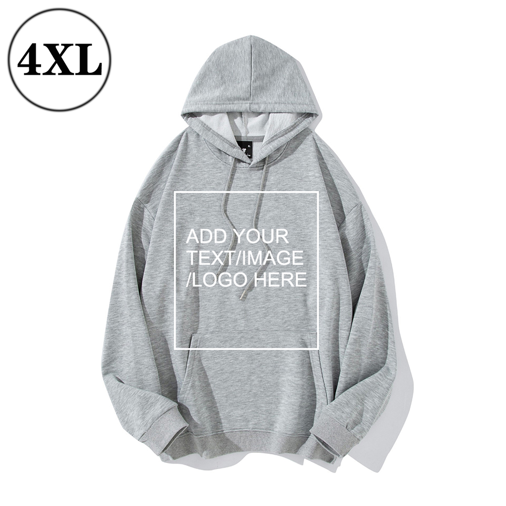 SIZE:4XL Custom Hoodies for Men/ Women Picture Photo Logo Name Design Your Own Personalized Sweatshirts