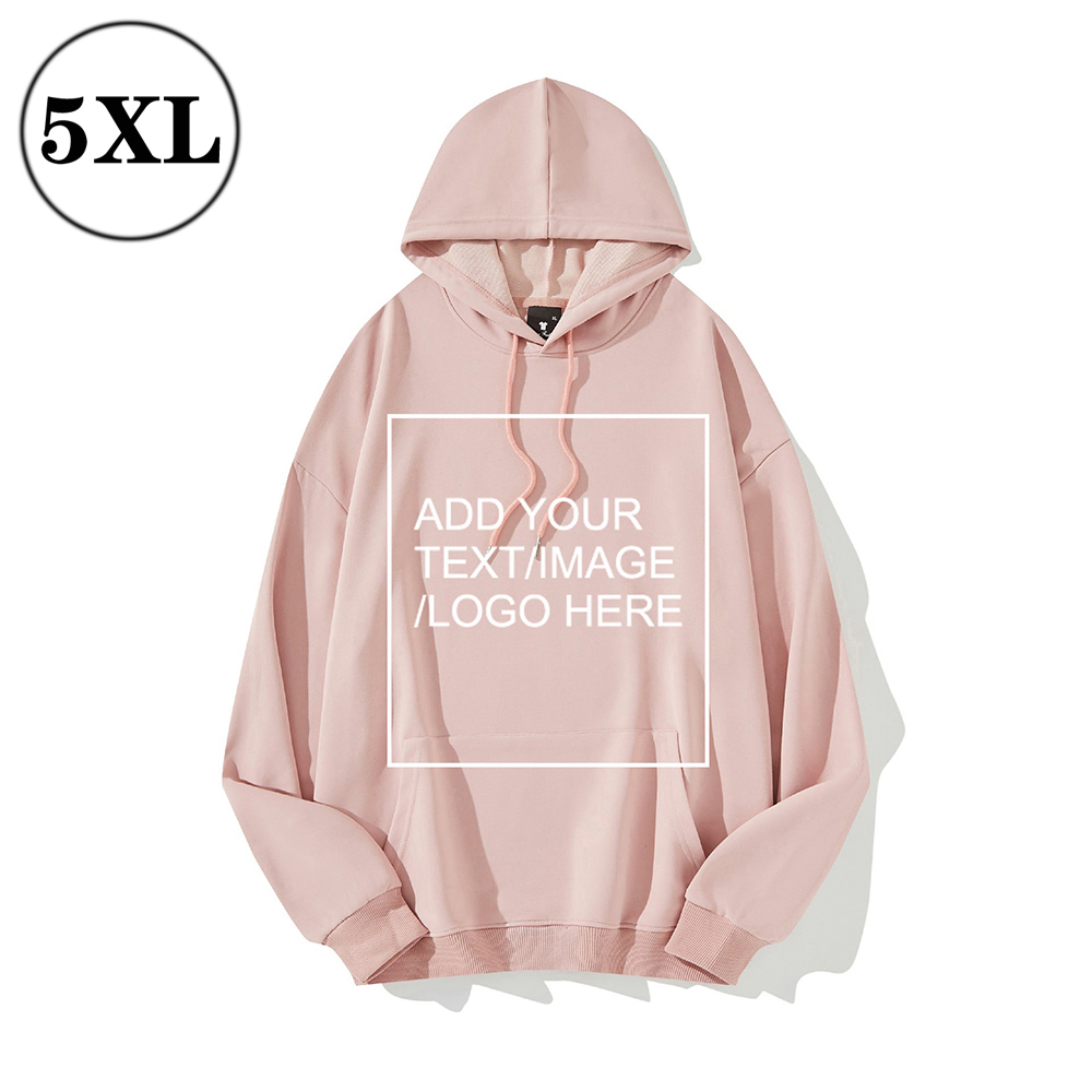 SIZE:5XL Custom Hoodies for Men/ Women Picture Photo Logo Name Design Your Own Personalized Sweatshirts