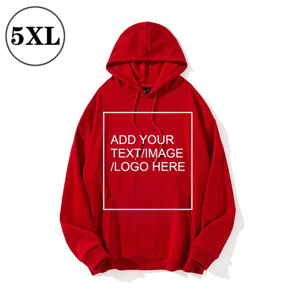 SIZE:5XL Custom Hoodies for Men/ Women Picture Photo Logo Name Design Your Own Personalized Sweatshirts