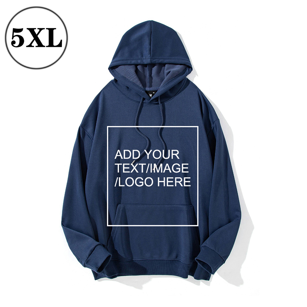 SIZE:5XL Custom Hoodies for Men/ Women Picture Photo Logo Name Design Your Own Personalized Sweatshirts