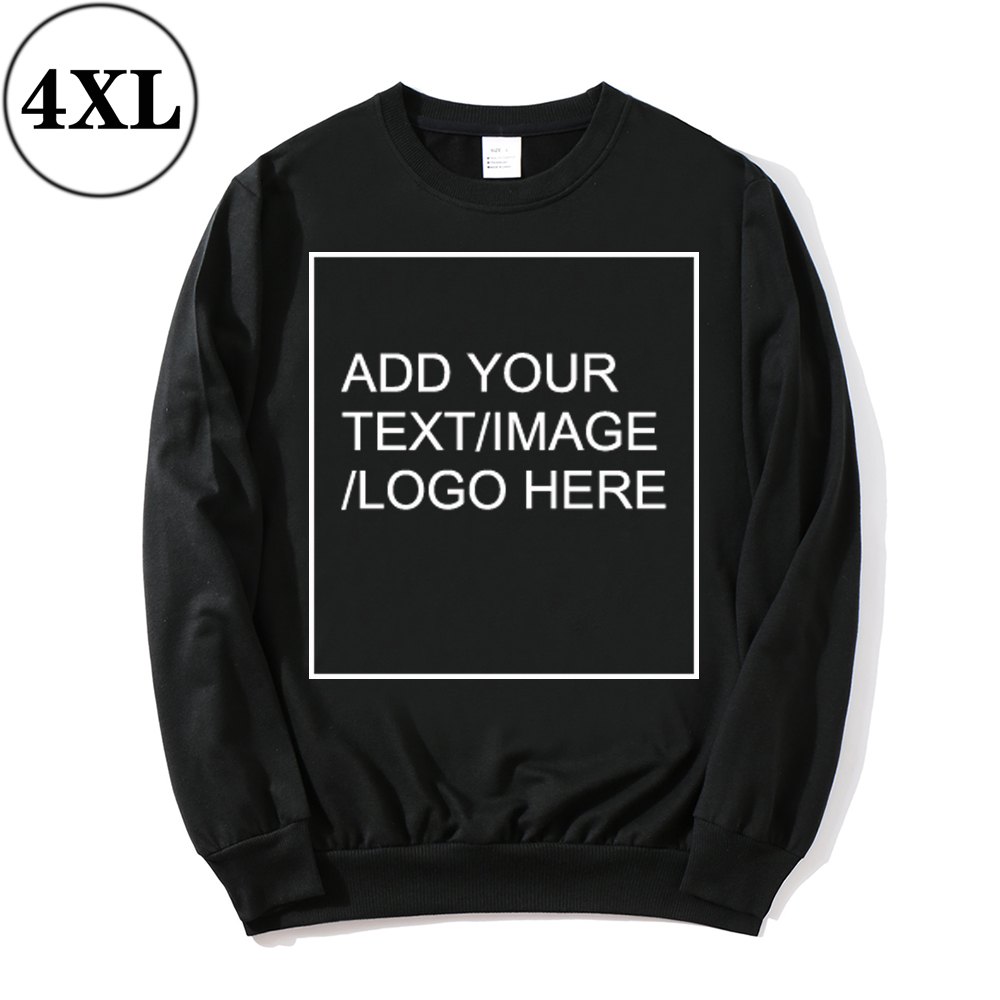 SIZE:4XL 230G Personalized custom round neck sweatshirt