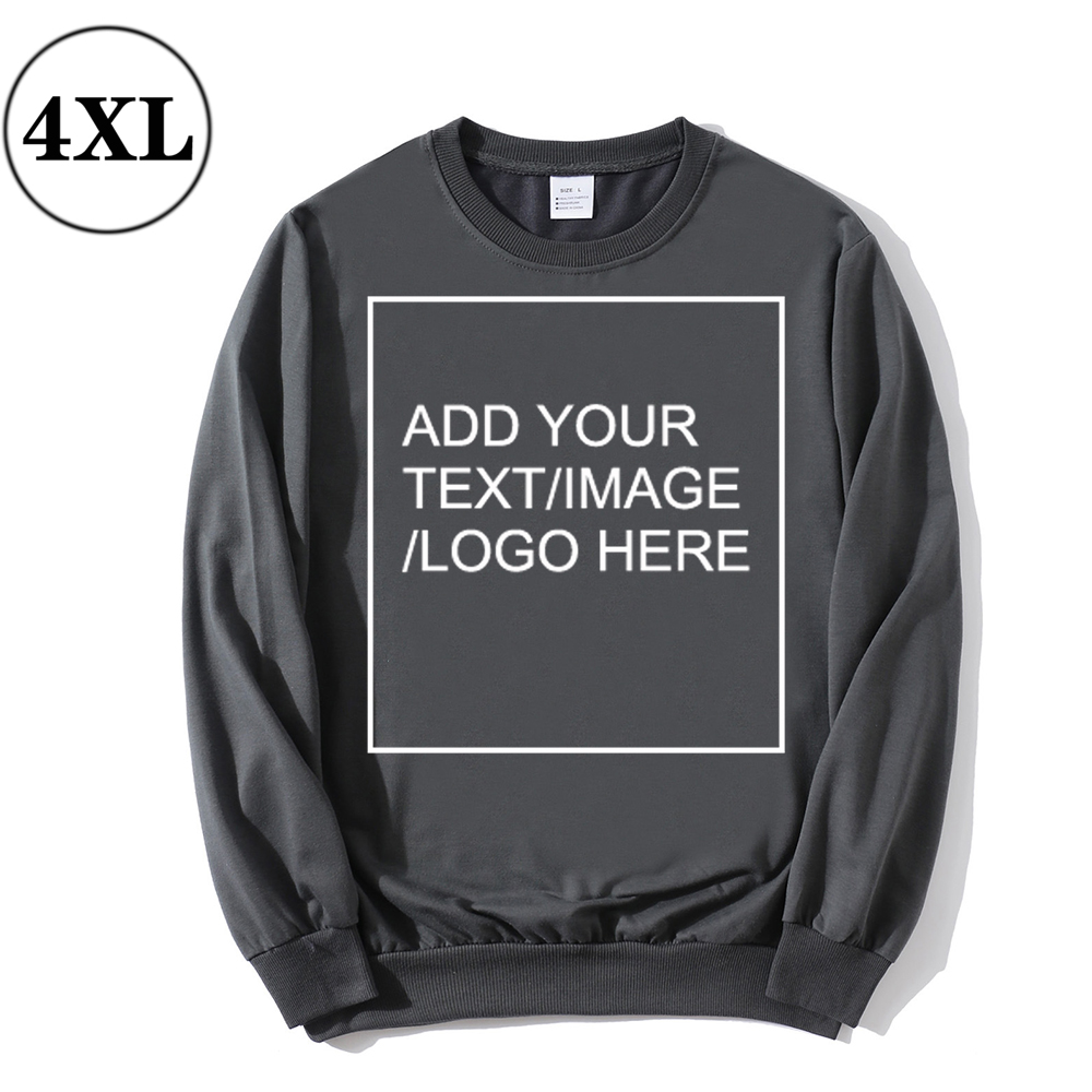 SIZE:4XL 230G Personalized custom round neck sweatshirt