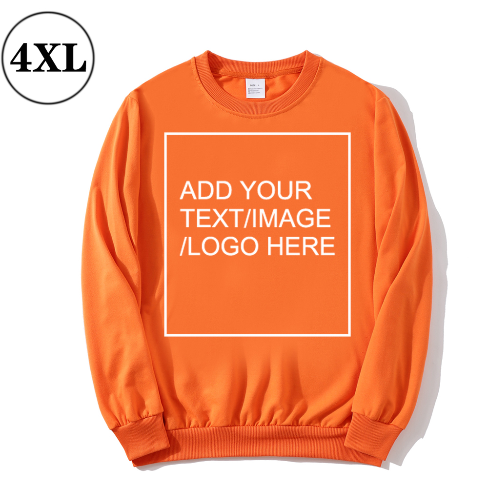 SIZE:4XL 230G Personalized custom round neck sweatshirt