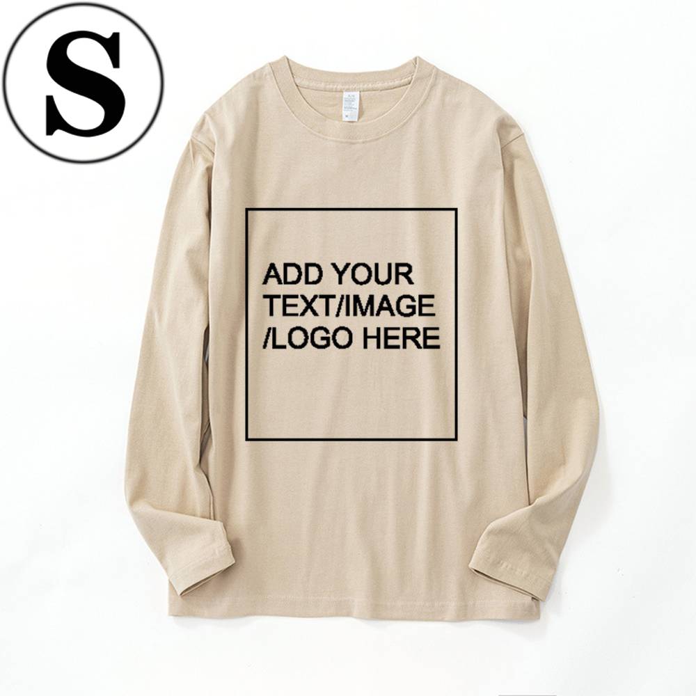 SIZE:SX 250G Personalized custom pure cotton long sleeve shirt