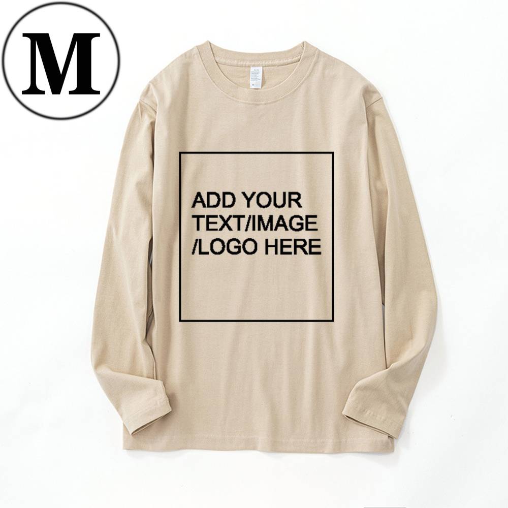 SIZE:SX 250G Personalized custom pure cotton long sleeve shirt