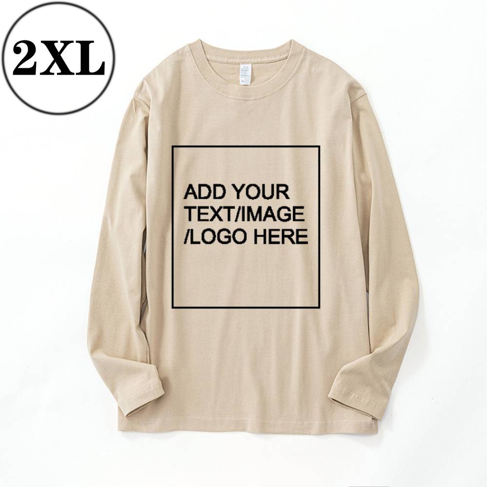 SIZE:SX 250G Personalized custom pure cotton long sleeve shirt