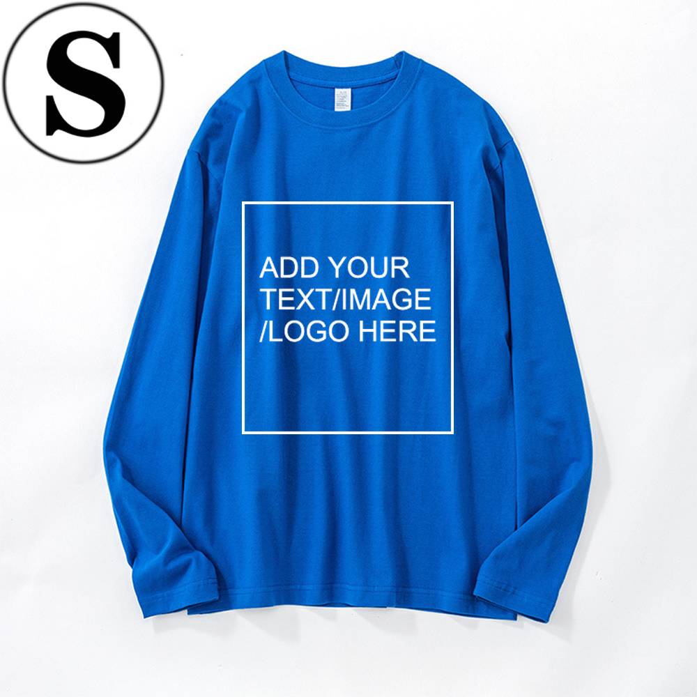 SIZE:SX 250G Personalized custom pure cotton long sleeve shirt