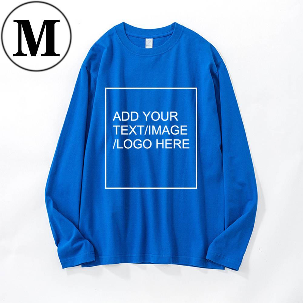 SIZE:SX 250G Personalized custom pure cotton long sleeve shirt