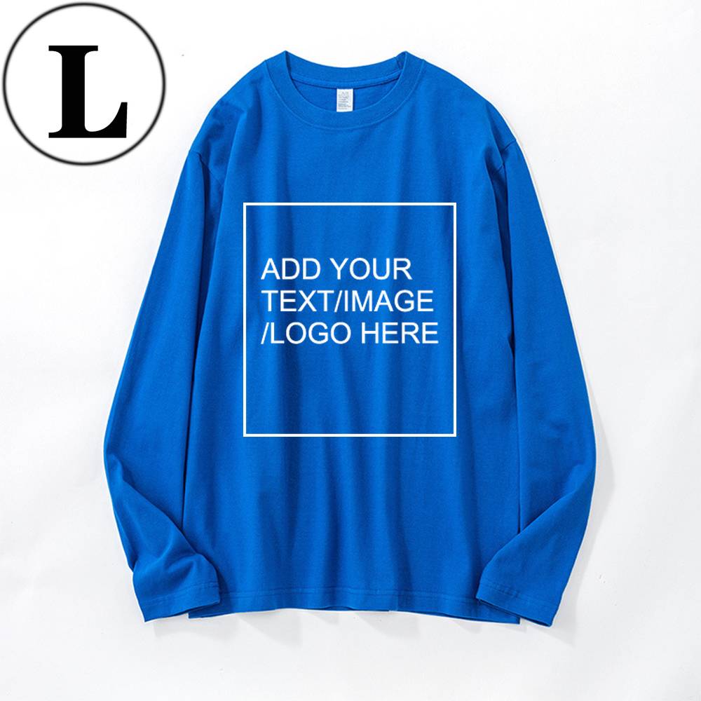 SIZE:SX 250G Personalized custom pure cotton long sleeve shirt