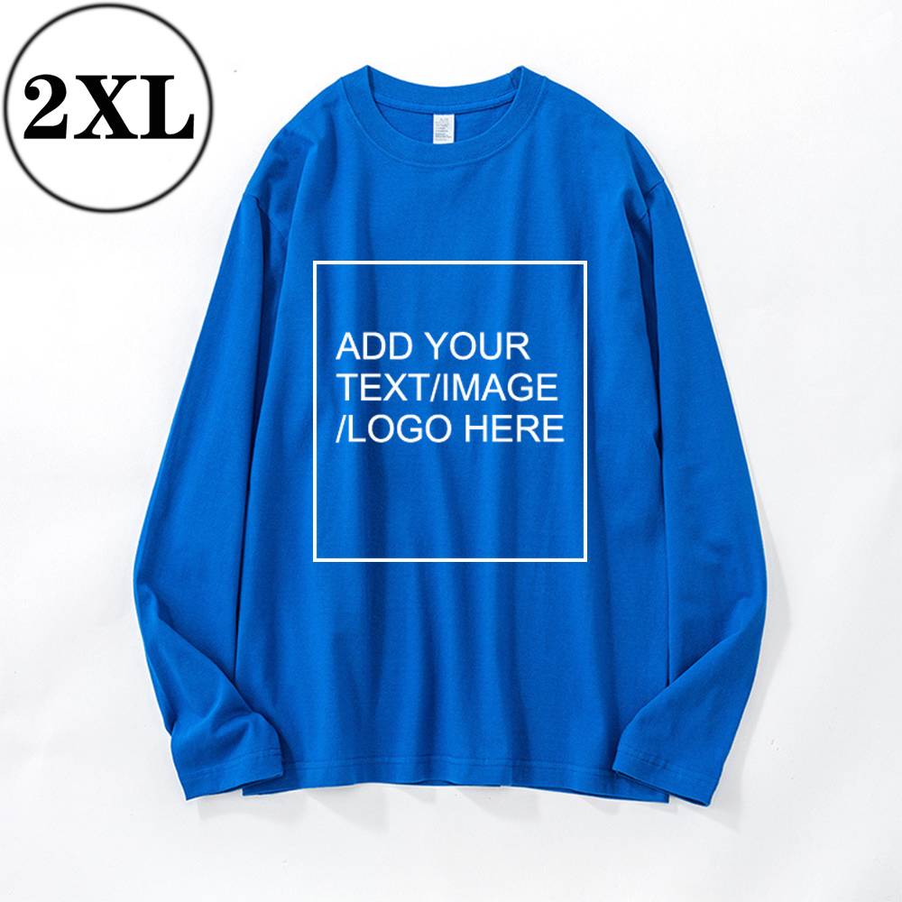 SIZE:SX 250G Personalized custom pure cotton long sleeve shirt