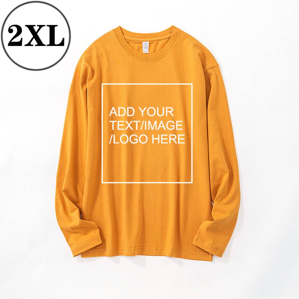 SIZE:SX 250G Personalized custom pure cotton long sleeve shirt