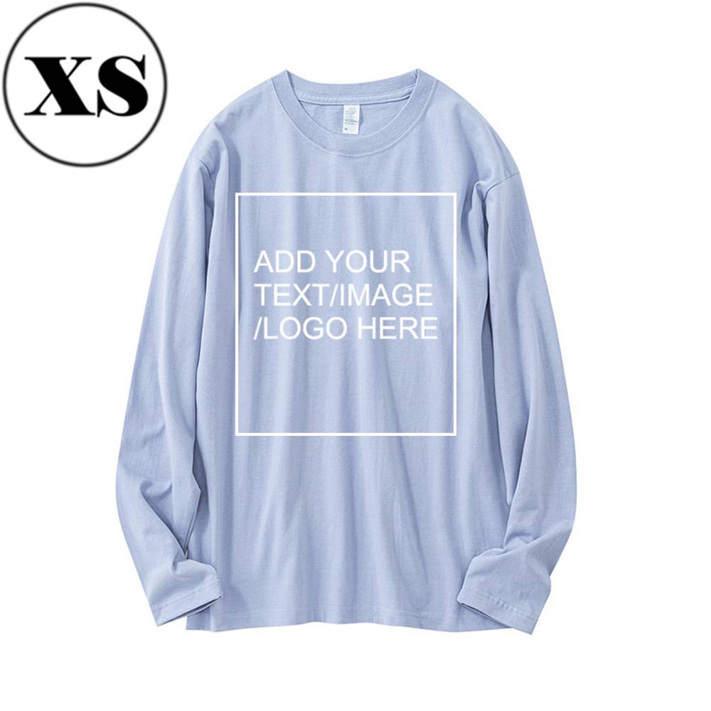 SIZE:SX 250G Personalized custom pure cotton long sleeve shirt