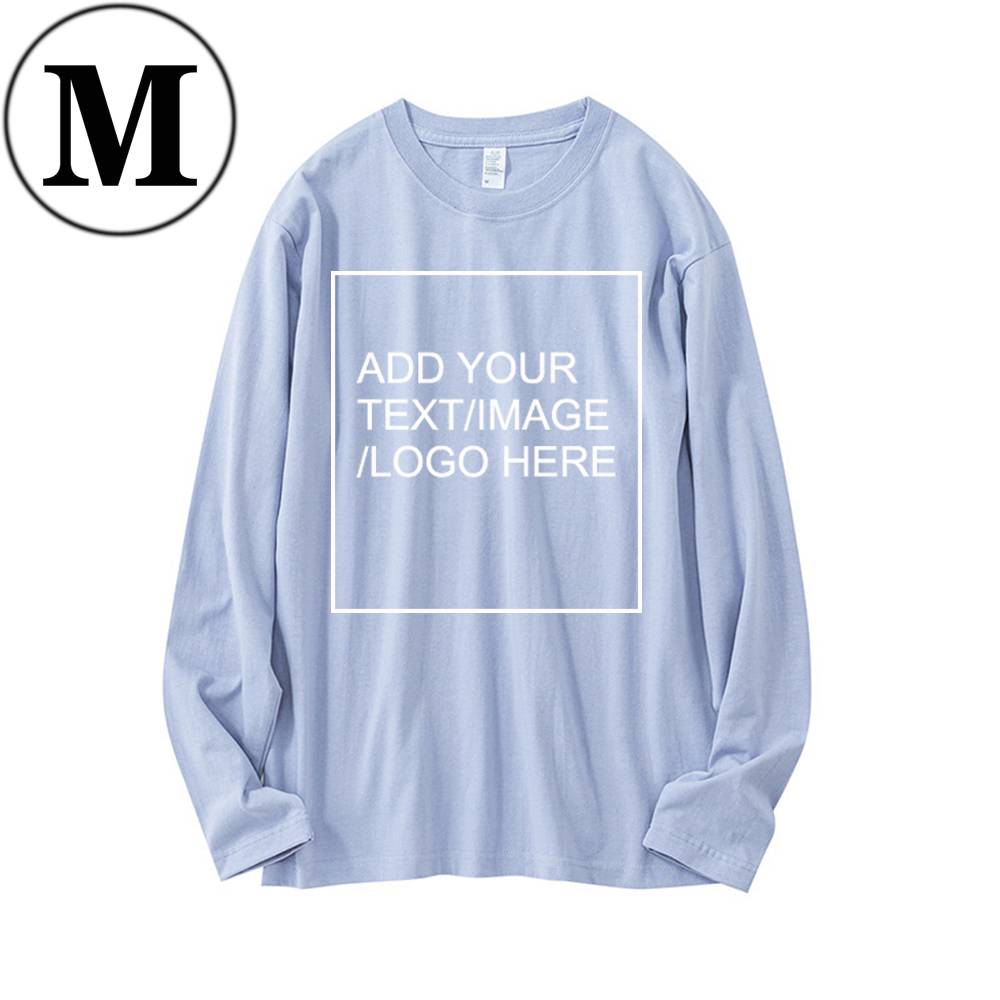 SIZE:SX 250G Personalized custom pure cotton long sleeve shirt