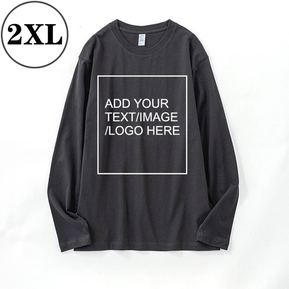 SIZE:SX 250G Personalized custom pure cotton long sleeve shirt