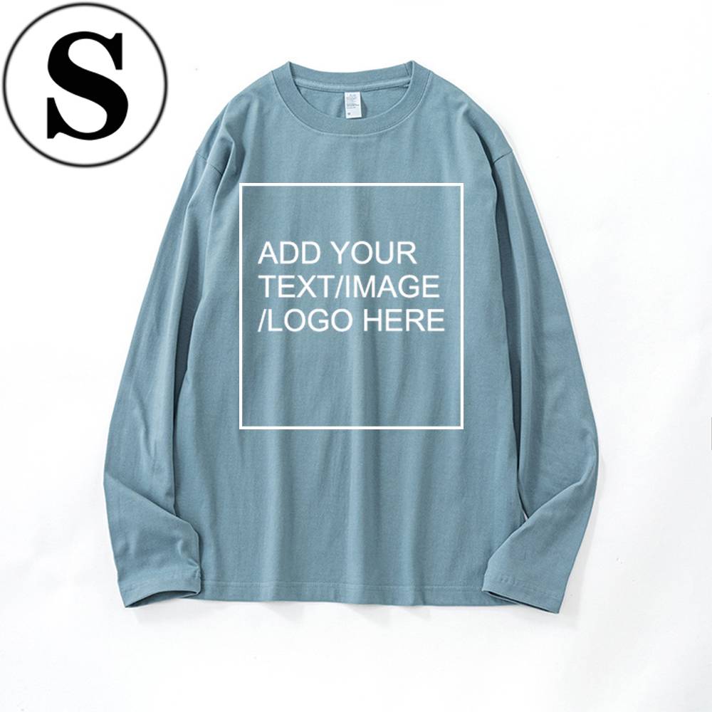 SIZE:SX 250G Personalized custom pure cotton long sleeve shirt