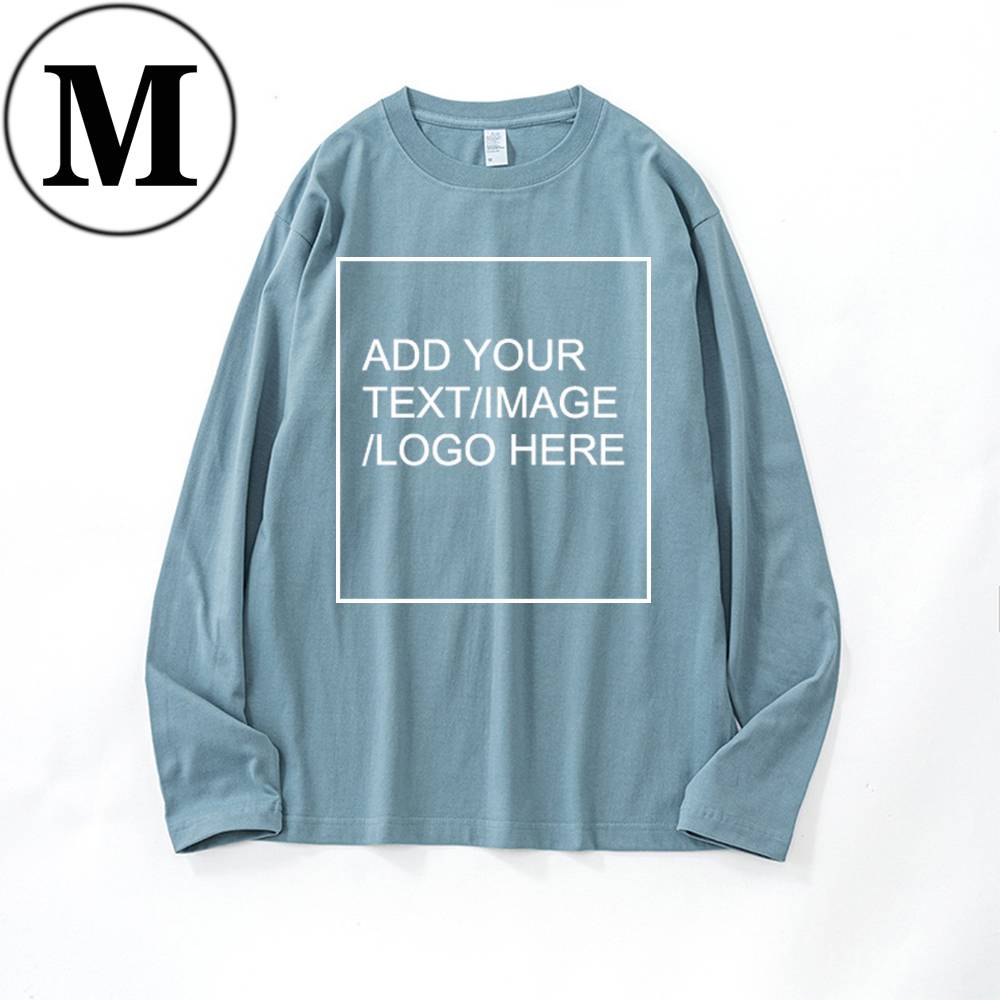 SIZE:SX 250G Personalized custom pure cotton long sleeve shirt