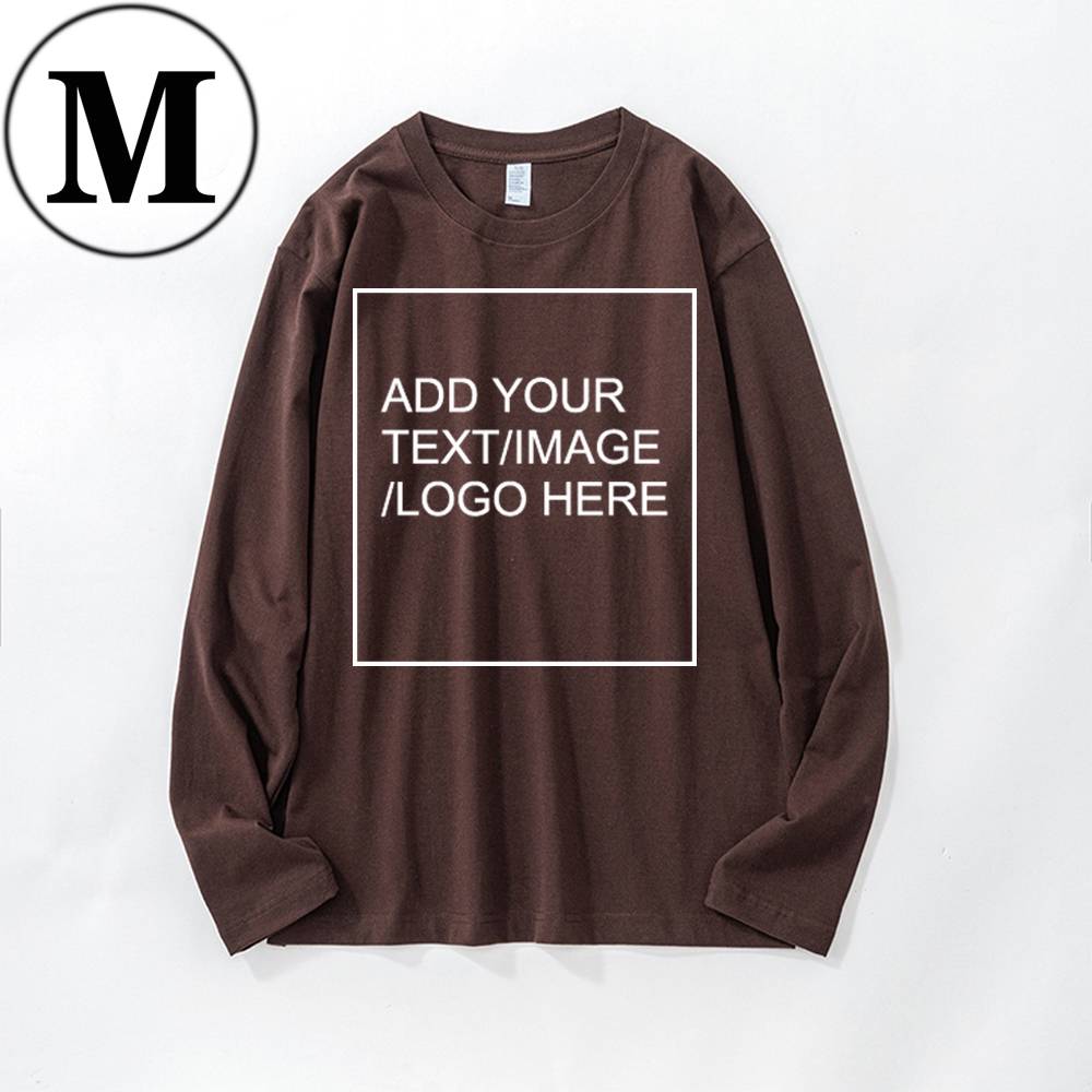 SIZE:SX 250G Personalized custom pure cotton long sleeve shirt