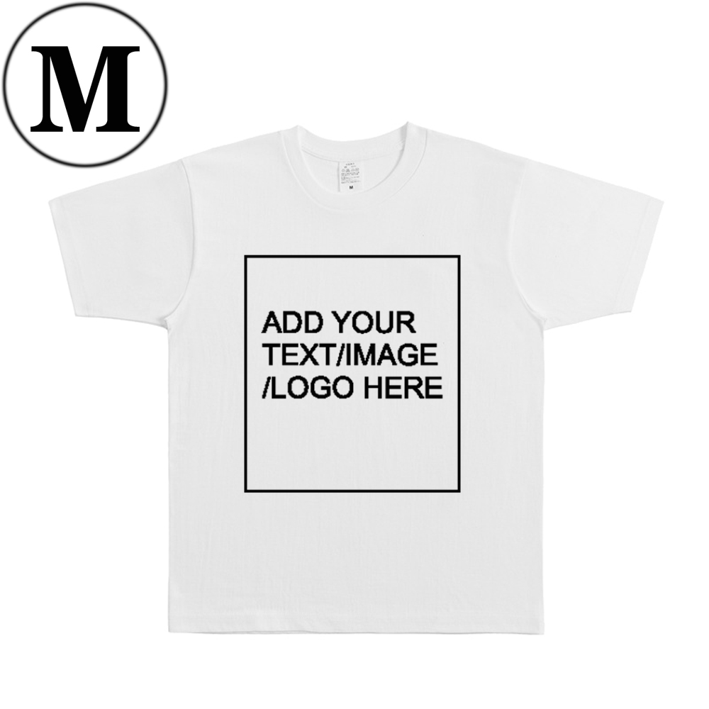 SIZE:M 210G Personalized custom cotton T-shirt Includes one location print