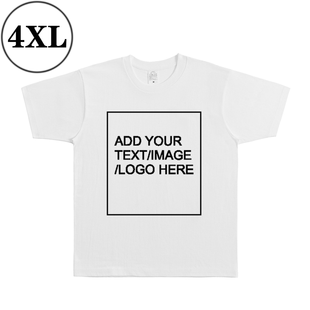 SIZE:4XL 210G Personalized custom cotton T-shirt Includes one location print