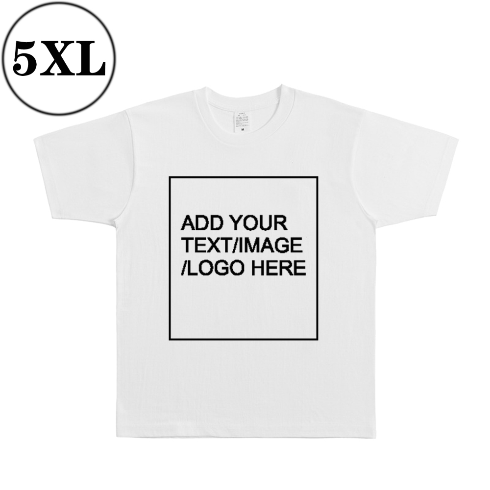 SIZE:5XL 210G Personalized custom cotton T-shirt Includes one location print