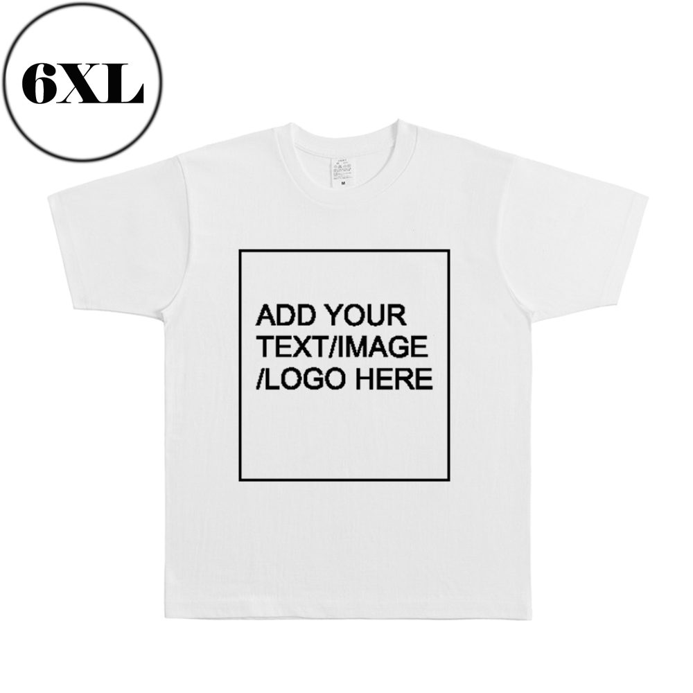 SIZE:6XL 210G Personalized custom cotton T-shirt Includes one location print