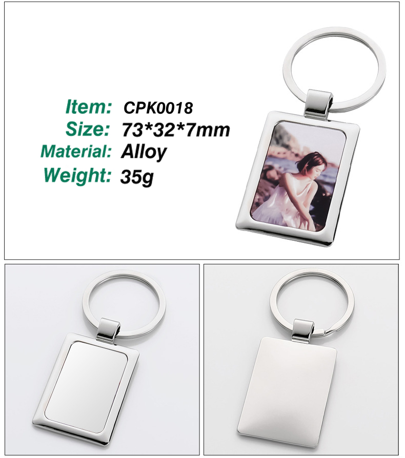 Customizable Thermal Transfer Photo Keychain